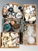 A large quantity of 20th century ceramics, cottage china, figurines, glasswares, etc.