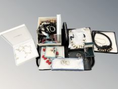 A group of jewellery including silver earrings,