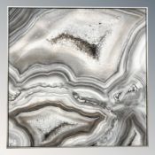 A contemporary mixed media canvas picture, 90 cm x 90 cm.