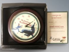 A Gilroy Classics limited edition Guinness original clock, No.