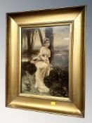 A Victorian crystoleum after Bodenhausen, overall 56 cm x 45 cm.