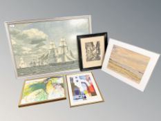 Bingen Brondum : Abstract landscape, oil on canvas, 40 cm x 30 cm,