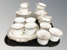 Approximately thirty eight pieces of Balmoral tea china.