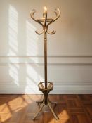A bentwood hat and coat stand, height 187 cm.