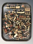 A quantity of painted die cast metal Roman soldiers, cavalry figures, etc.