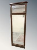 A 19th century two section mirror, 69 cm x 79 cm.