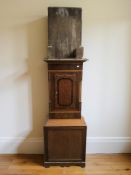 A Victorian inlaid oak longcase clock case.