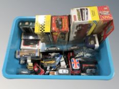 Boxed and unboxed die cast cars including Bburago, Lledo, etc.