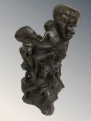 An African figural carved wooden statue, height 30 cm.