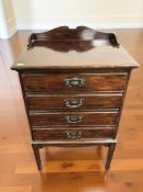 A Victorian mahogany music chest, width 51 cm.
