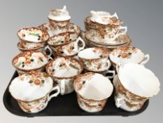 Approximately thirty nine pieces of late Victorian imari tea china.