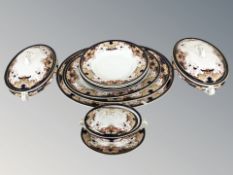 A group of Booths Luciana pattern graduated meat plates, tureens, etc.