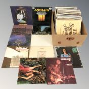 Vinyl LP records including The Beatles, Led Zeppelin, Lindisfarne, The Moody Blues, The Animals,