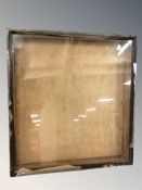 A glazed counter top display box, width 50 cm.