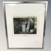 H Rink : Study I, Still life with owl, watercolour, 19 cm x 24 cm,