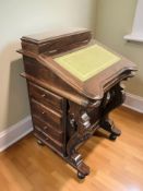 A reproduction Davenport in the early Victorian style, width 55 cm.