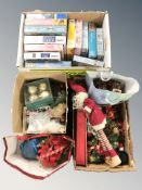 A large quantity of jigsaw puzzles, Christmas decorations, etc.