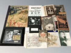 A group of assorted ephemera, Newcastle United promotional souvenir programme, royal ephemera, etc.