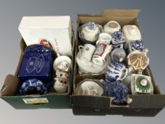 A collection of Ringtons teapots, caddies, other ceramics.
