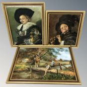 After Frans Hals : The Laughing Cavalier, oil on canvas, 60 cm x 45 cm,