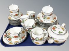Thirty nine pieces of Foley floral decorated tea china.
