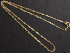 An eastern gold necklace, stamped '916' and with import marks, length 58cm.