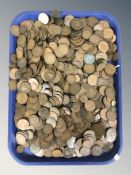 A large quantity of British copper coins.