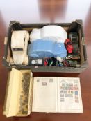 A group of die cast cars and buses including Solido, quantity of sixpence pieces,