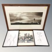 A monochrome photographic print after Alan Majchrowicz, 33 cm x 76 cm,