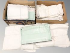 Assorted linen and other soft goods.