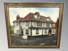 David Tavare : The Greyhound, oil on board, signed an dated 27/9/78, 37 cm x 45 cm.