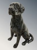 A Beswick figure of a black labrador, No. 2314, height 33 cm.