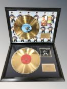 Two Elvis Presley 24ct gold plated discs, each from an edition of 1500, framed,