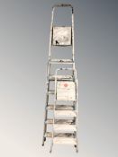 Two aluminium step ladders.