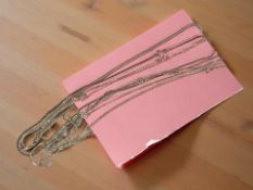 A group of 925 hallmarked silver necklaces and chains.