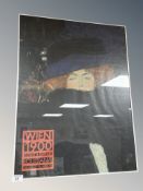 A colour print after Gustav Klimt, 47 cm x 62 cm.