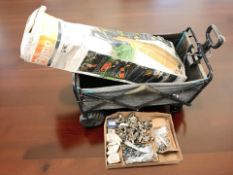 A garden trolley, Flymo leaf blower,