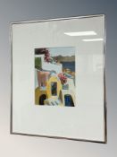 Continental School : Study of a villa, watercolour, 13 cm x 18 cm.