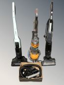 Three various vacuums / floor cleaners including Dyson.