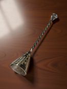 A silver candle snuff, Edinburgh marks, length 16 cm. CONDITION REPORT: 39.7g.