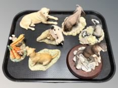 A group of Border Fine Arts and other animal figures and groups.