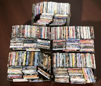 A large quantity of DVDs.