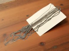 A group of 925 hallmarked silver necklaces and chains.