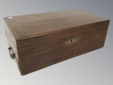 A mahogany writing slope, width 40 cm.