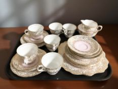 Twenty one pieces of Royal Stafford tea china.