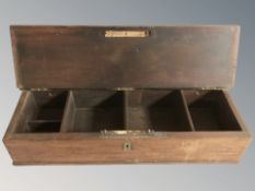 A 19th century mahogany table box. width 71 cm.