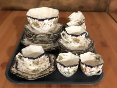 Approximately thirty three pieces of late Victorian tea china.