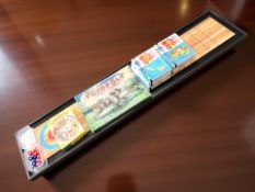 A large table skittles board, Totopoly game, jigsaw maps.