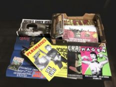 A collection of reproduction unframed posters including The Sex Pistols, etc.