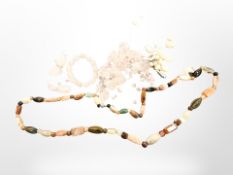 A hardstone necklace,